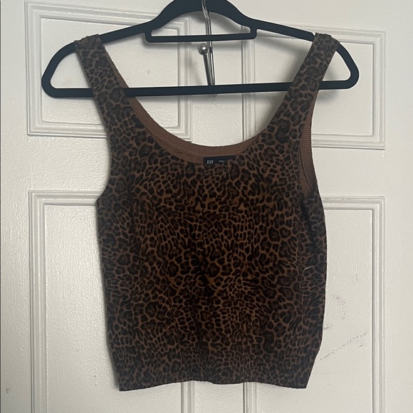 GAP Tops - GAP Brown Leopard Print Soft Tank Top